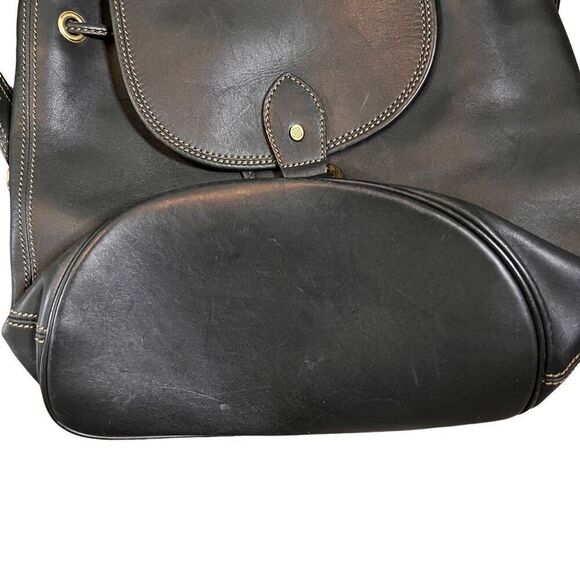Mark Cross Leather Backpack with Cinch and Magnetic Closure - Picture 6 of 11